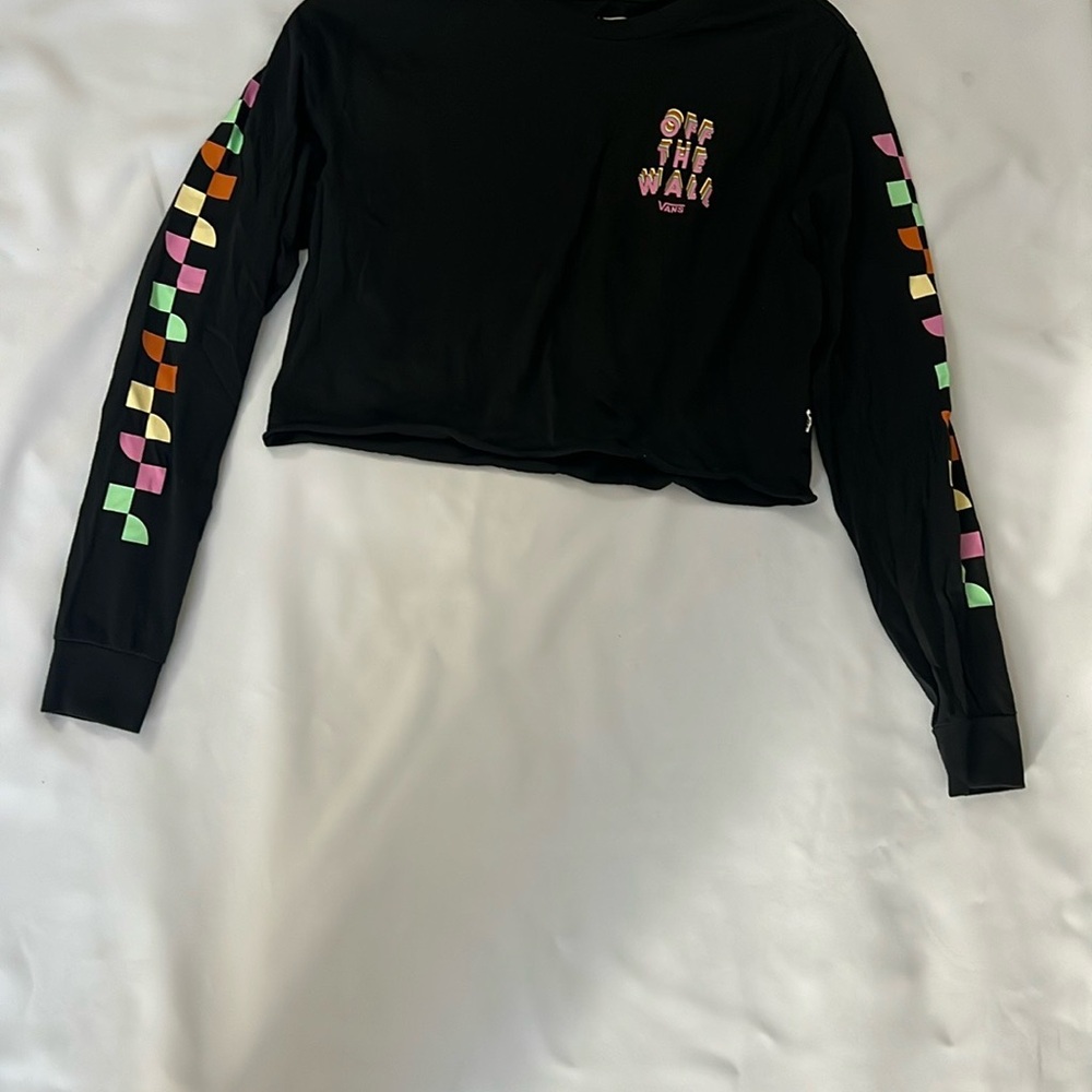 Vans Black Long Sleeve Crop Top
